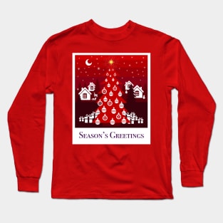 Season’s Greetings, small Finnish  village celebrating Christmas Long Sleeve T-Shirt